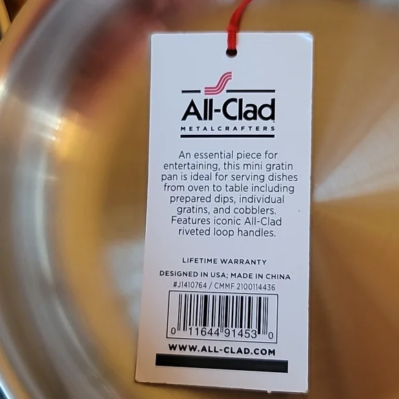 All-Clad Stainless Steel 6" Mini Gratin Pan, 2pcs set, NWT - Picture 6 of 7